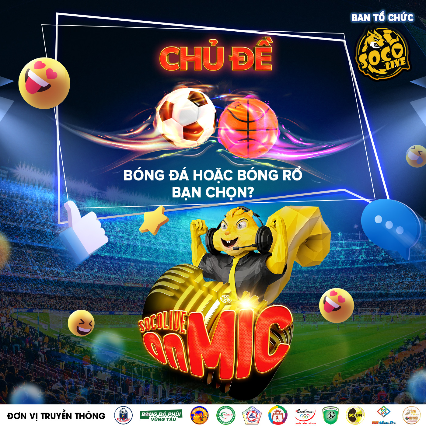 Chủ đề cuộc thi Socolive On Mic - Bình Luận thể lệ